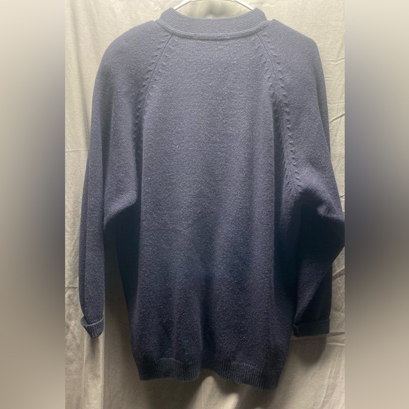 Vintage Jones New York 80’s Pink Wool Blend Argyle Grandpa Cardigan Women's S - Picture 5 of 5